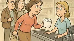 Witz: Viola drängelt im Laden vor…